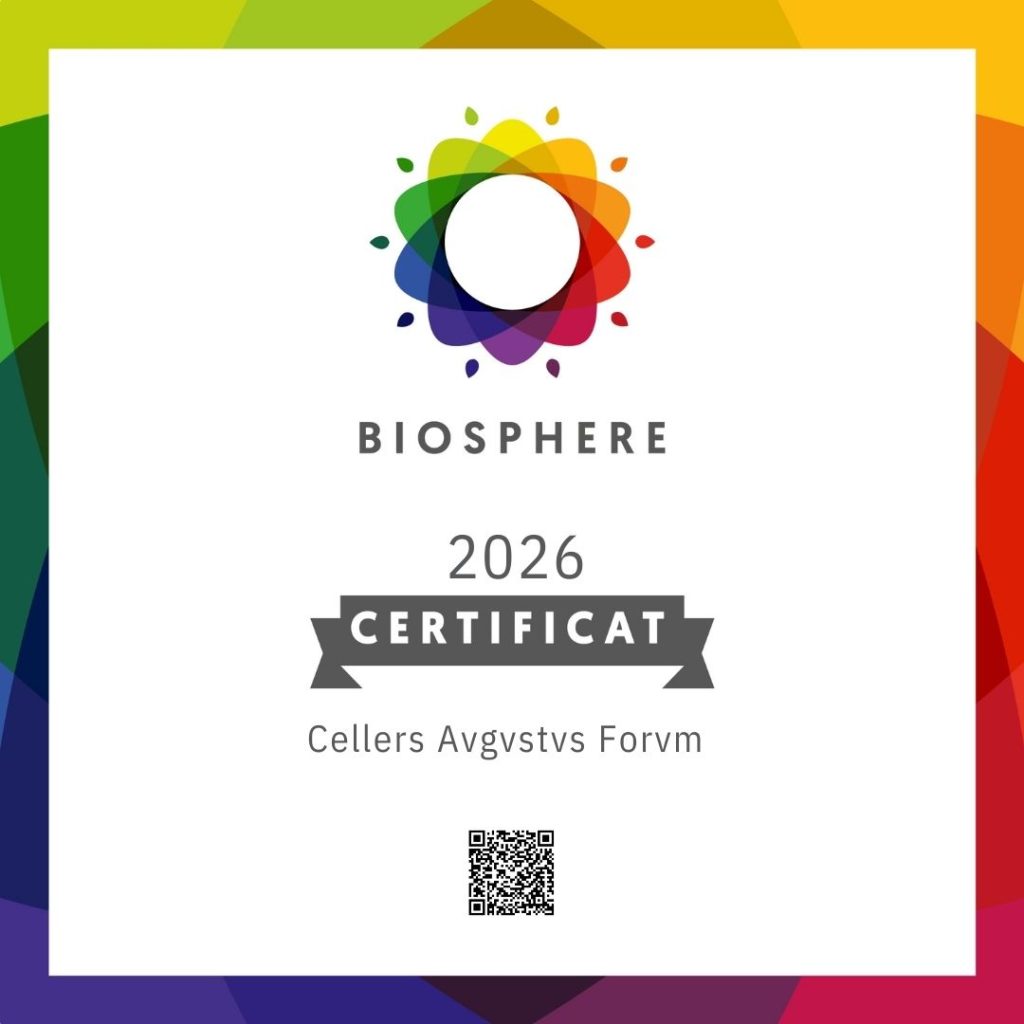 Foto de certificat Biosphere 2026 del celler Avgvstvs Forvm