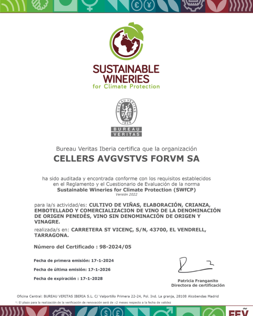 Image of the Wineries for Climate Protection certificate
